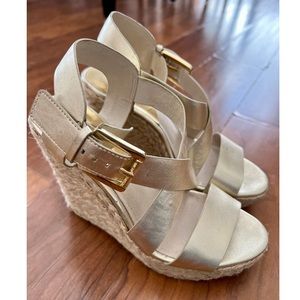 Michael Kors Gold/Chrome Wedges